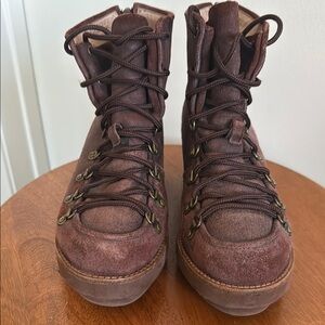 Jeffrey Campbell Brown Lace Up Boots